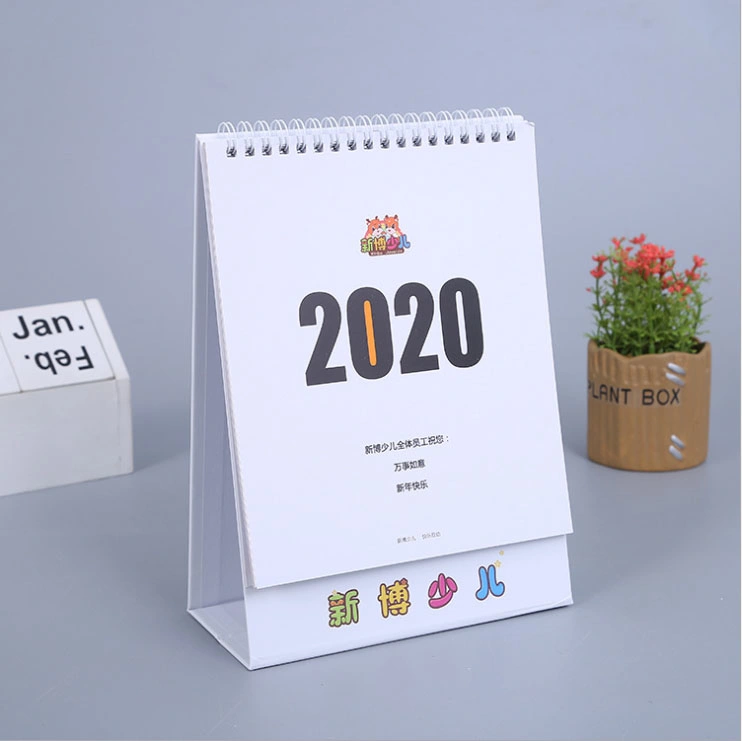 Custom 2022 Fashion Good Quality Wall or Desk Hard Cardboard Calendar Printing & Desktop Calendar& Table Textile Standing Tent Desk Top Calendar Printed